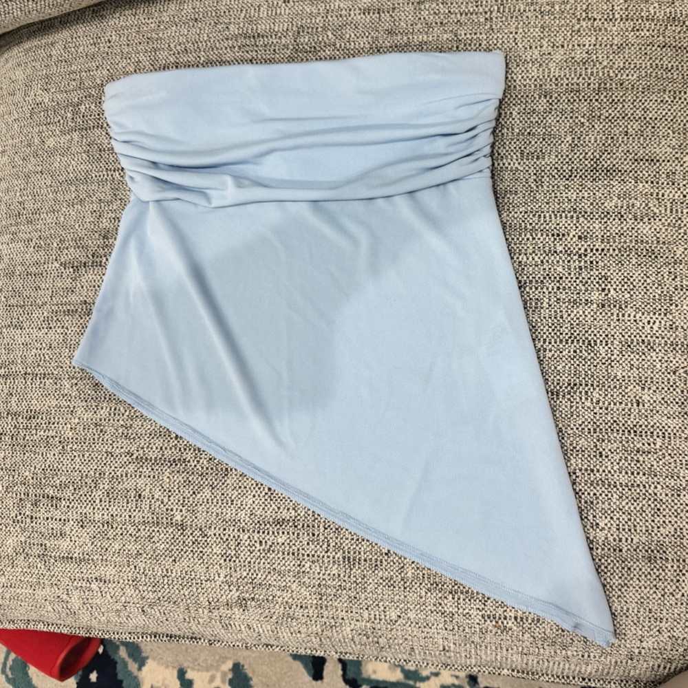 Urban Outfitters Sky Blue Strapless Blouse